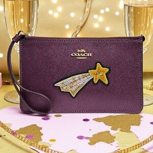 COACH Metallic Shooting Star Wristlet Limited Edition